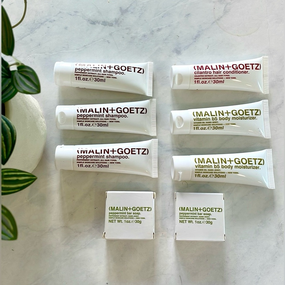 NWT 8 Piece Malin + Goetz Travel Body Care Set
